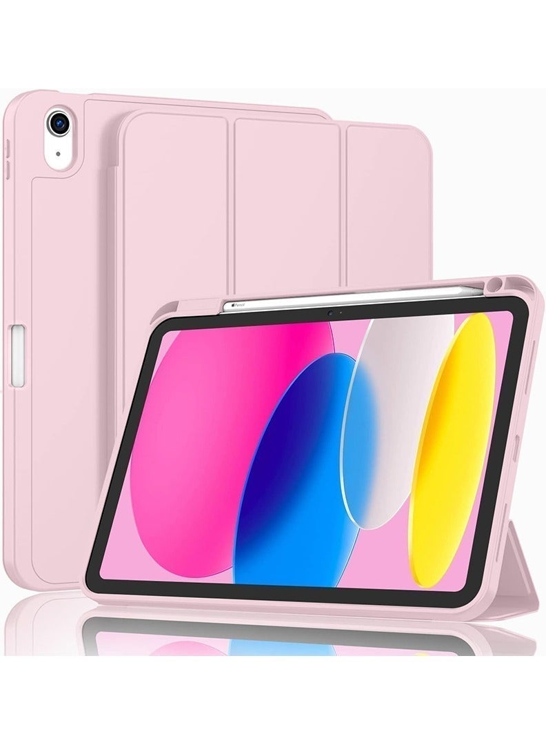 Theodor Case Compatible with iPad (A16) 11th Gen 11 Inch 2025/10th Gen 10.9 Inch 2022 Smart Case with Pencil Holder, Protective Case with Soft TPU Back, Auto Sleep/Wake Cover, Pink - Image 1